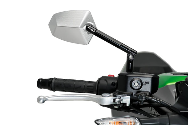 REAR MIRROR MOD. GT.1 HOMOLOGATED L/RIGHT C/BLACK- — Anodized aluminum