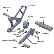05-0100B Kawasaki ZX6/ZX7/ZX9 Rearset Complete