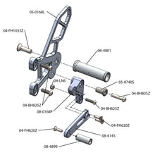 05-0168B 2011-15 Kawasaki ZX-10R Rearset - STD Shift