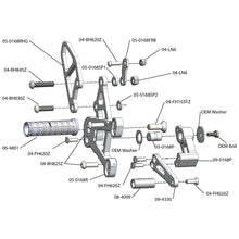 05-0168B 2011-15 Kawasaki ZX-10R Rearset - STD Shift