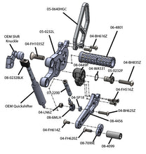 05-0232B Suzuki GSX-8 S/R Complete Std Shift Rearset Kit W/Pedals