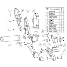 05-0376B Honda CBR250R/300R Complete Adjustable Rearset - GP Shift
