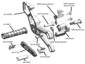05-0404B Yamaha R3 Rearset - GP Shift