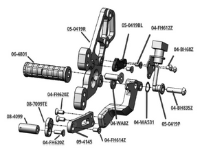 05-0439B Yamaha MT09 Rearset Kit