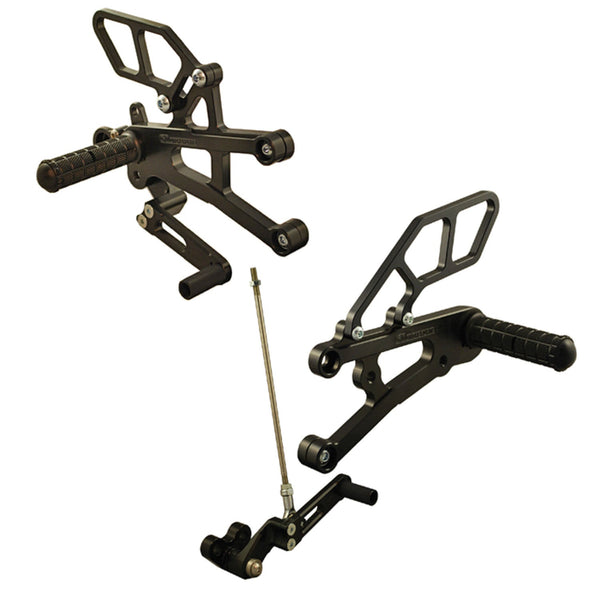 05-0503B Triumph Daytona 675R Rearset - GP Shift w/QS Rod - RACE USE ONLY (No Side Stand)