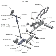 05-0503B Triumph Daytona 675R Rearset - GP Shift w/QS Rod - RACE USE ONLY (No Side Stand)