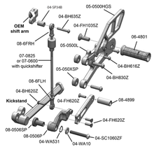 05-0506B Triumph Daytona 675 Rearset - GP Shift w/o QS