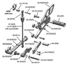 05-0507B Triumph Daytona 675R Rearset - GP Shift w/QS