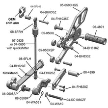 05-0508B Triumph Street Triple Rearset Kit, GP Shift W/O QS - Complete W/Shift and Brake Pedals