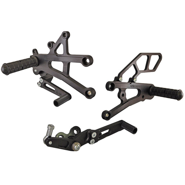 05-0511B Triumph Daytona 675/Street Triple Rearset - GP Shift w/o QS - RACE ONLY (No Side Stand)