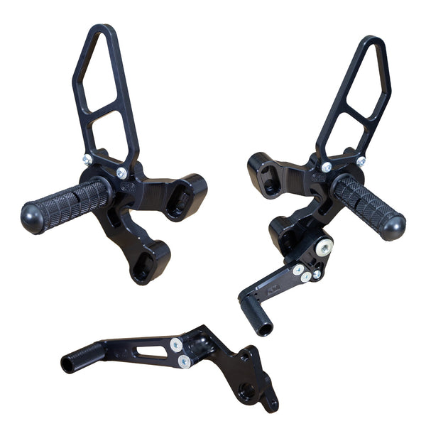 05-0640B Ducati 848/1098/1198/848 Evo Complete Rearset - Black