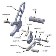 05-0745B Aprilia RSV4 , Tuono V4 GP Shift Complete Rearset W/Pedals