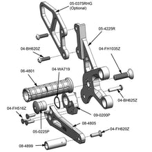 05-4225B Suzuki SV650 Rearset Complete - STD Shift