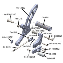 05-4229B Suzuki SV650 Rearset Complete