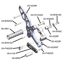 05-4229B Suzuki SV650 Rearset Complete