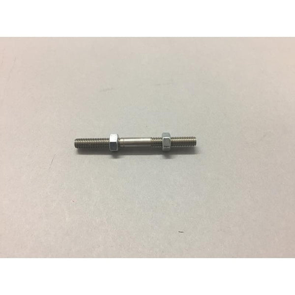 07-0235 Shift Rod, Male SS, 2.35", Free-Flow Nuts (Honda Grom GP Shft)
