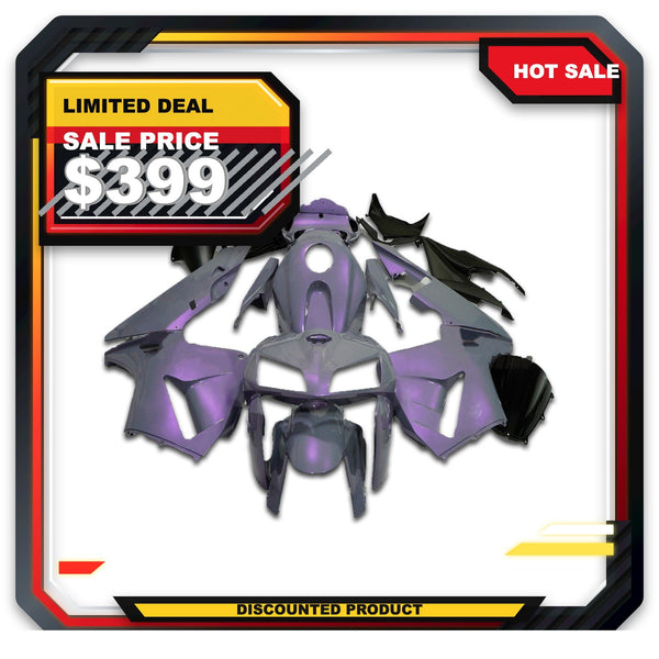 US STOCK NT Injection Plastic Fairing Fit for Honda 2005-2006 CBR600RR Chameleon Gray Dazz Pearl Purple N138 Available in TX