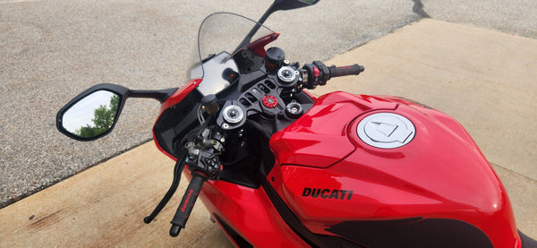 12-2150-D1 Zero Offset Woodcraft Motorcycle Clip-ons for Ducati V2, V2S