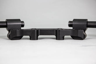Adjustable Riser Clipon Adapter Plate w/ Std. Black Bars Kawasaki NINJA 650 2006-2016, ER6N 2009-2011 35mm Front Adjustable Rise -- 2006-2016