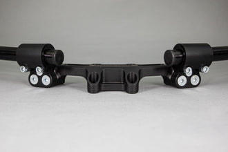 Adjustable Riser Clipon Adapter Plate w/ XL Black Bars Ducati Scrambler 35mm Front Adjustable Rise