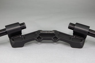 Adjustable Riser Clipon Adapter Plate w/ XL Black Bars Ducati Scrambler 35mm Front Adjustable Rise