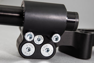 Adjustable Riser Clipon Adapter Plate w/ XL Black Bars Ducati Scrambler 35mm Front Adjustable Rise