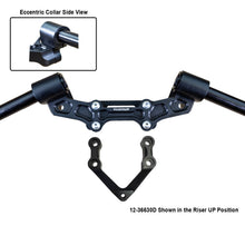 Ducati Monster 1200R 2016-19 Front Mount 35mm Eccentric Adapter Plate W/Steering Damper Mount, Black Bars