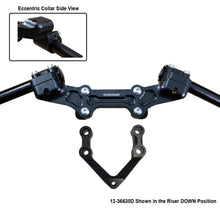 Ducati Monster 1200R 2016-19 Front Mount 35mm Eccentric Adapter Plate W/Steering Damper Mount, Black Bars