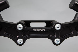 Ducati Monster 1200 '14-16 Front Mount 35mm Eccentric Adapter Plate , Black Bars
