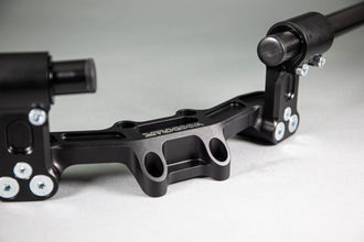 Adjustable Riser Clipon Adapter Plate w/ XL Black Bars Ducati Scrambler 35mm Front Adjustable Rise
