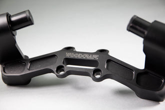 Adjustable Riser Clipon Adapter Plate w/ XL Black Bars Ducati Scrambler 35mm Front Adjustable Rise