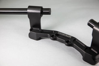 Adjustable Riser Clipon Adapter Plate w/ XL Black Bars Ducati Scrambler 35mm Front Adjustable Rise