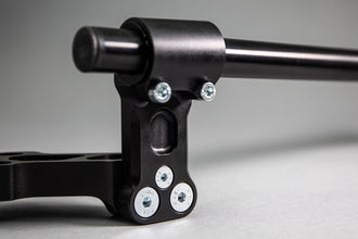 Adjustable Riser Clipon Adapter Plate w/ XL Black Bars Ducati Monster 696/796/1100 75mm Front Adjustable Rise