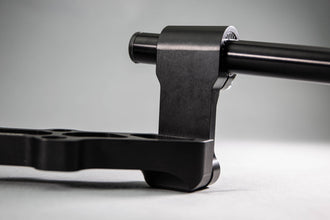 Adjustable Riser Clipon Adapter Plate w/ XL Black Bars Ducati Monster 696/796/1100 75mm Front Adjustable Rise