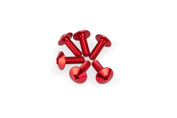 KIT 6 SCREWS M5X15 DIAM. HEAD 11,8MM C/RED