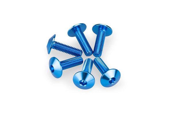 KIT 6 SCREWS M6X20 DIAM. HEAD 13,9MM C/BLUE