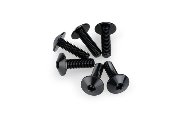 KIT 6 SCREWS M6X20 DIAM. HEAD 13,9MM C/BLACK