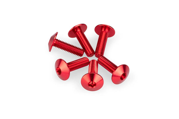KIT 6 SCREWS M6X20 DIAM. HEAD 13,9MM C/RED
