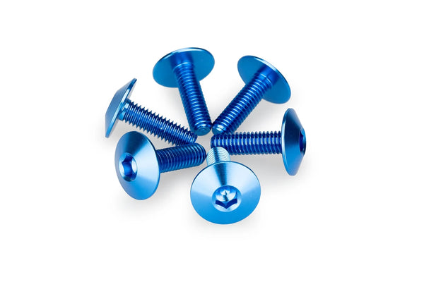 KIT 6 SCREWS M6X20 DIAM. HEAD 16,8MM C/BLUE