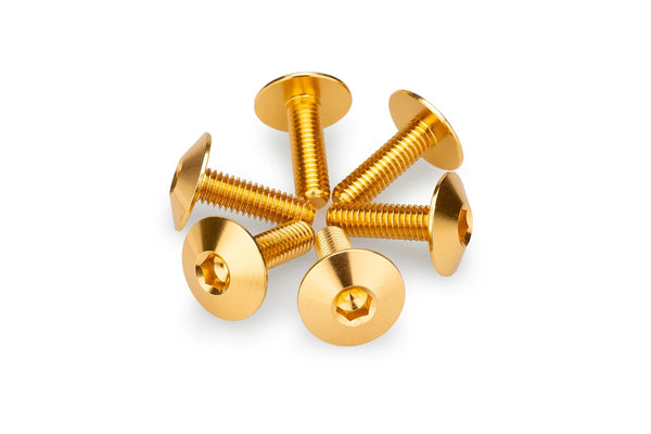 KIT 6 SCREWS M6X20 DIAM. HEAD 16,8MM C/GOLD