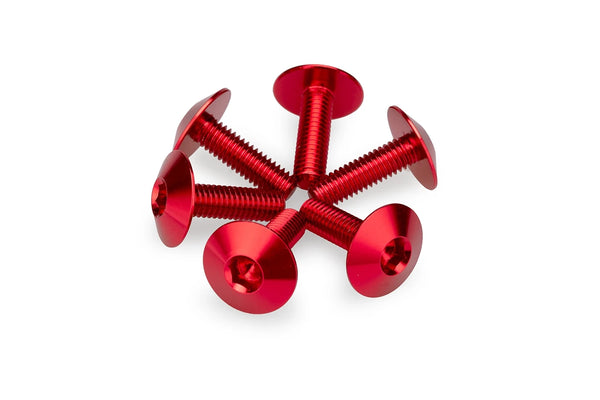 KIT 6 SCREWS M6X20 DIAM. HEAD 16,8MM C/RED