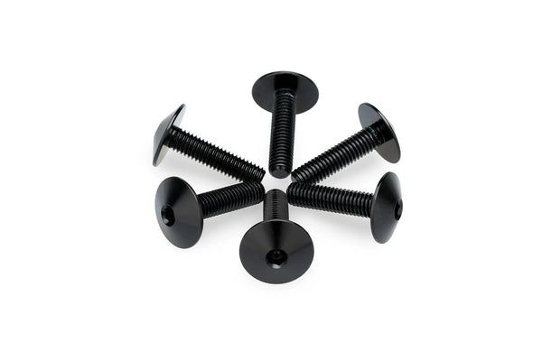 KIT 6 SCREWS M5X20 DIAM. HEAD 13,9MM C/BLACK