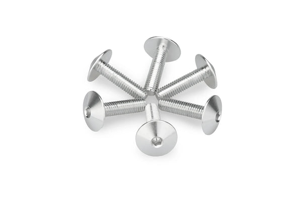 KIT 6 SCREWS M5X20 DIAM. HEAD 13,9MM C/SILVER