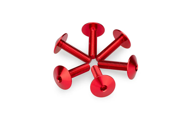 KIT 6 SCREWS M5X20 DIAM. HEAD 13,9MM C/RED