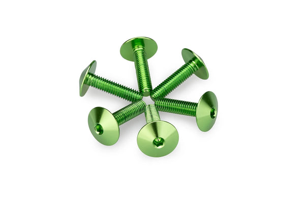 KIT 6 SCREWS M5X20 DIAM. HEAD 13,9MM C/GREEN