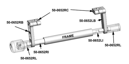50-0652 Ducati Hypermotard 821 Frame Slider Kit with pucks Awaiting correct parts