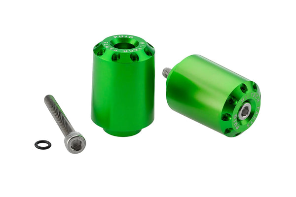 BAR END ALUMINUM YAMAHA C/GREEN