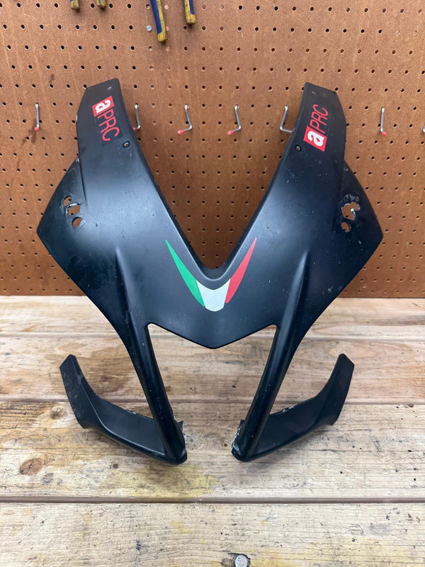 09-14 OEM APRILIA RSV4 R FRONT UPPER NOSE FAIRING COWL SHROUD PLASTIC