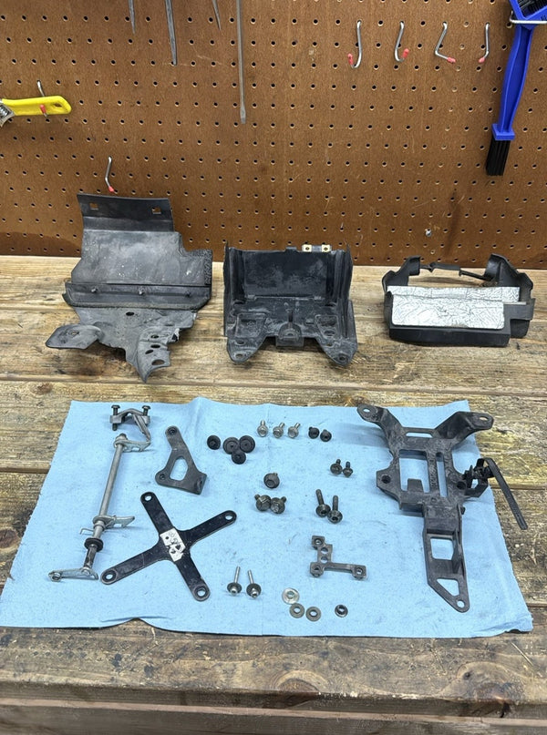 2009-2014 OEM YAMAHA YZF-R1 - SUBFRAME UNDERTRAY PIECES AND HARDWARE