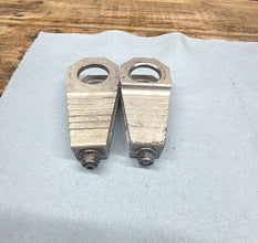 2006-2007 OEM YAMAHA YZF R6 - REAR AXLE SWINGARM TENSIONER ADJUSTER BRACKETS